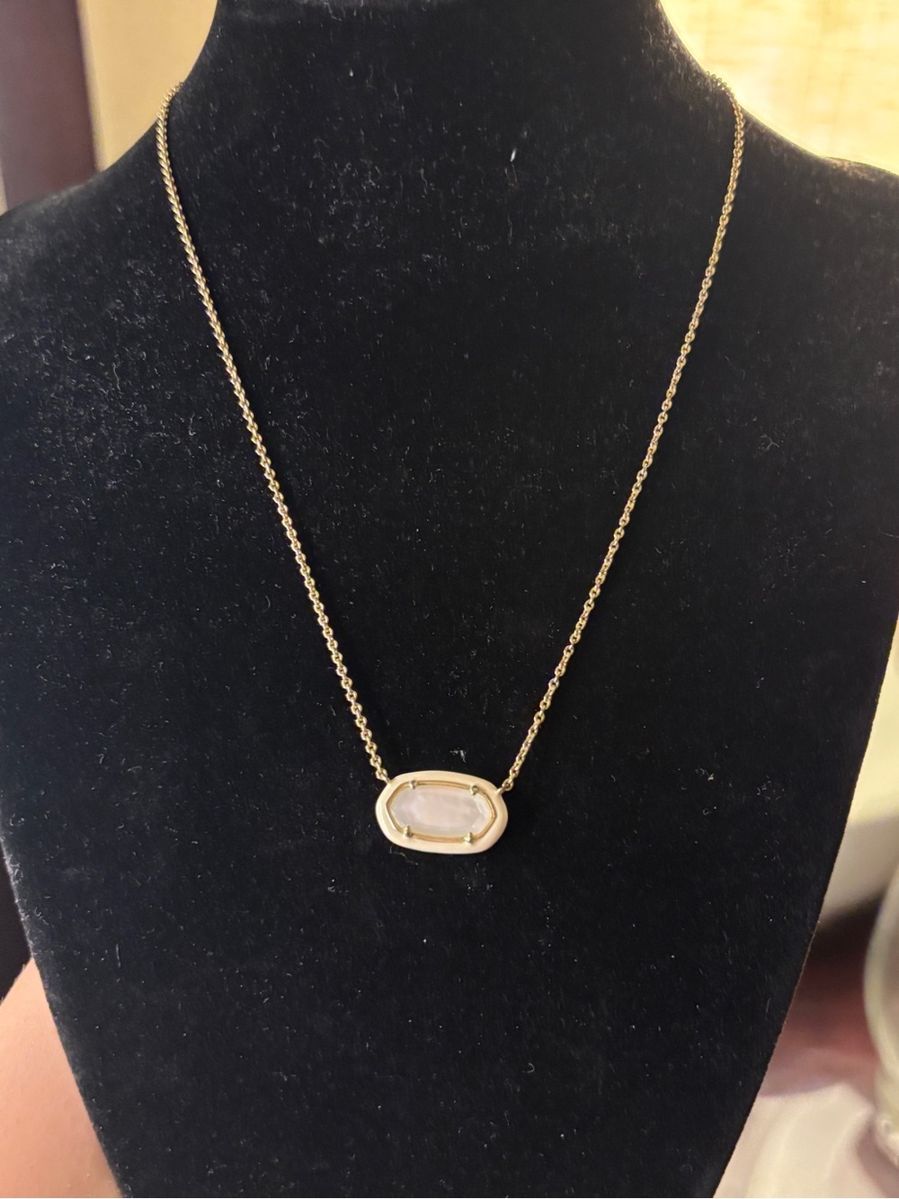 Elisa Enamel Framed Necklace